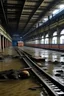 Placeholder: Warszawa Centralna railway station is flooded after a nuclear apocalypse