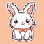 Placeholder: cute rabbit sticker template