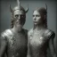 Placeholder: A viking boy and a girl, hr giger, scary, steam punk, realistic, made in octane, cinematic, ultra-realistic, extremely detailed octane rendering, 8K, VRAY Super Real ar 2:3, dof photorealistic futuristic 50mm lens hard lighting dark gray tintype photograph, realistic lighting, sepia color