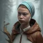 Placeholder:  Greta Thunberg fog as woman in hijab, fine detail, highly intricate, modern surrealism painting, defined cracks and breaks, high-quality, volumetric lighting, 8k, ultrahd, George Grie, Marco Escobedo, Igor Morski,Brian Froud, Howard Lyon, Selina French, Generate