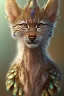 Placeholder: female half lynx peacock furry