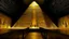 Placeholder: A dark golden Egyptian pyramid palace designed in Lascaux cave paintings painted by Gustav Klimt