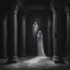 Placeholder: Hyper Realistic Afterlife ghostly Love with black-walls-&-fancy-pillars showing cinematic & dramatic ambiance