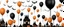 Placeholder: Black and orange balloons for Halloween background