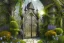 Placeholder: intricate ornate gate, garden, path, flowers, fine detail, high quality, Gothic, mystical,