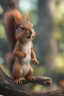 Placeholder: squirrel elf in angry talking tree, bokeh like f/0.8, tilt-shift lens 8k, high detail, smooth render, down-light, unreal engine, prize winning