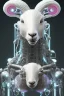 Placeholder: sheep brain cyborg, matrix style