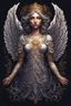 Placeholder: Ornate Angel design, T-Shirt Design, fantasy art, digital painting, clean dark background, 8K, HDR