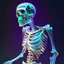 Placeholder: iridescent skeleton