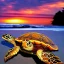 Placeholder: turtle and sunset