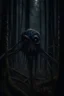 Placeholder: A portrait of a rake monster in the dark forest