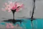 Placeholder: Grey, turquoise, and pink abstract paintings, claude monet and henry luyten abstract impressionism paintings