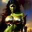 Placeholder: portrait ' Sexy Extra busty She-Hulk naked ',ancient metal armor and Helmet ,painting by gaston bussiere, greg rutkowski, yoji shinkawa, yoshitaka amano, tsutomu nihei, donato giancola, tim hildebrandt, oil on canvas, cinematic composition, extreme detail,fit full head inside picture,32k