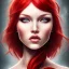 Placeholder: topless red head woman