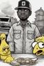 Placeholder: The Walking Dead x Tyler the Creator x The Character Happy is the current mascot for McDonald's Happy Meals and PlayPlaces. x Big Bird from Elmore Street x Fat black and white cat x Charlie from it’s always sunny in Philadelphia x Comic Book Art.