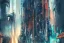 Placeholder: Art by John Berkey and John Harris and alena aenami, futuristic cyberpunk city, high rise, smooth, sharp focus, hiper detailed, digital painting, elegant, centered, buildings connected through platforms, japanese neon signs, volumetric lightning