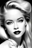Placeholder: Photorealistic Elsa Jean portrait in black and white