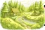 Placeholder: A page for drawing a peaceful forest scene with a winding path leading to a cozy cottage bathed in sunlight.