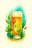 Placeholder: An artistic rendition of a beer glass nestled within a vibrant, stylized oasis. This could include watercolor-inspired strokes to depict greenery, with a subtle touch of the cocktail's colors blending seamlessly into the foliage. The logo aims to convey the fusion of natural freshness with the pleasures of crafted beverages, evoking a sense of rejuvenation and enjoyment.