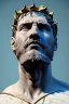 Placeholder: Ultra Realistic image, Roman sculpture, white marble material, Lionel Messi, gold crown of natural thorns, god crown, Renaissance style, sun rays background, waist up portrait, epic, celestial, cinematic lighting, God lights, 4k resolution, smooth details, soft lighting, unreal engine 5, art station, substance 3d.