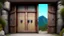 Placeholder: huge door in side mountain