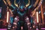 Placeholder: Cyber Machine in 4k realistic cg artstyle, demon lord them, neon details, full body, apocalypse, intricate details, highly detailed, high details, detailed portrait, masterpiece,ultra detailed,best quality