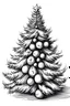Placeholder: A small Christmas tree easy drawing black and white
