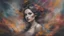 Placeholder: Generate a captivating digital artwork where a vivid explosion of images on a canvas bursts forth, weaving together elements of a woman, demons, tattoos, flowers, and stormy hues. Capture the essence of dynamic creativity in this abstract masterpiece."