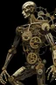 Placeholder: mechanical man punk cypher dancing detailed cogs and screws leonardo da vinci style detail STYLE OF Hiroshi Nagai