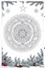 Placeholder: christmas mandala drawing, coloring page