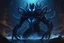 Placeholder: Huge symbiote in 8k solo leveling shadow drawing, Cthulhu model, neon blue lights, sea, intricate details, highly detailed, high details, detailed portrait, masterpiece,ultra detailed, ultra quality