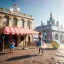 Placeholder: Ultra realistic circus scene. Child’s playing, smile, happy, color bubbles, smooth color, waist up view, Wes Anderson style, a lot of people background, highly detailed, concept art, unreal engine 5, god rays, ray tracing, RTX, lumen lighting, ultra detail, volumetric lighting, 3d, finely drawn, high definition, high resolution.