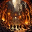 Placeholder: A majestic fantasy scene depicting sturdy Dwarves from the Dragon Age universe, set amidst a richly detailed, labyrinthine underground city, with intricately carved stone walls, glittering gemstone veins, and flickering torches casting warm, golden light. The Dwarves, with their characteristic proud, stout physiques, wear ornate, battle-worn armor adorned with bold, geometric patterns, and wield mighty axes, hammers, and swords. Their rugged, weathered skin has a warm, earthy tone, with hints of