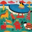 Placeholder: [art by David Hockney] Ah, "Animals in Sombreros"! A phrase that conjures whimsical images and playful absurdity. In the realm of fantastical tales and creative musings, "Animals in Sombreros" could symbolize a delightful blend of the unexpected and the charming. Imagine a world where animals of all kinds, from mischievous monkeys to elegant flamingos, don stylish sombreros atop their heads, adding a touch of flair and character to their already intriguing personalities.