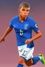 Placeholder: Kylian Mbappe French soccer player cartoon 2d