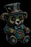Placeholder: Very detailed and colorful drawing of the teddy bear with Capelo graduate hat black