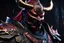 Placeholder: Carnage oni in 8k dark souls artstyle, ronin costum, galaxy mask, cover face, dynamic pose, oshare kei, hurufiyya, rtx , neon lights, intricate details, highly detailed, high details, detailed portrait, masterpiece,ultra detailed, ultra quality