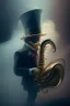 Placeholder: freddy kreuger as a tuba, trending art, 8k, depth of field, volumetric fog