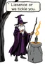 Placeholder: Wizard saying:"Lisence or we tickle you."