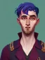 Placeholder: Portrait of a 30 year old strange gay wizard