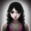 Placeholder: hacker princess, cute, beautiful, long hair, wavy hair, black eyes, waist shoulders portrait, cinematic, 8k