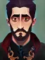 Placeholder: Portrait of a 30 year old strange gay wizard like Jake Gyllenhaal