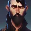 Placeholder: man, YOUG, long hair, black hair, beard