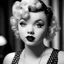 Placeholder: A girl who looks like betty boop and marilyn monroe