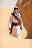 Placeholder: Photography Misterius Arabian Warrior Man Mask Walking alonely on desert