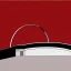 Placeholder: Draw an lineal illustration of a red and white country house, oval and round shapes, modern, minimalist style, ultra quality, detailed, Zaha Hadid style, Zaha Hadid style