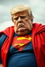 Placeholder: a thoroughly confused, elderly and morbidly obese donald trump dressed as superman