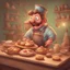 Placeholder: a cartoon character thirty years old confectioner , an ultrafine detailed painting by senior character artist, featured on polycount, sots art, artstation hd, 2d game art, behance hd