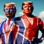 Placeholder: realistic image of donald trump as a mexican wrestling fighter posing outdoors, Mexican eyes wrestling mask, red and blue breeches, confederate flag cape, retro style, 80s, vibrant color, highly detailed, sky background, concept art, unreal engine 5, god rays, ray tracing, RTX, lumen lighting, ultra detail, volumetric lighting, 3d, finely drawn, high definition, high resolution.