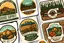 Placeholder: Stickers for a farmer's market "Good Spirit Market" in a national parks sticker style